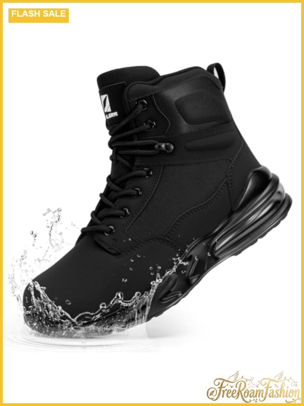 Waterproof Hiking Boots Wide Fit Non-Slip Side Zipper Cushion Backpacking